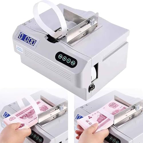 Máquina agrupadora de efectivo totalmente automática, longitud y temperatura ajustables, encuadernación rápida de 2 segundos para billetes y billetes