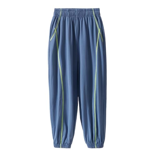 Pantalon de sport léger en soie glacée pour garçon et fille, confort frais