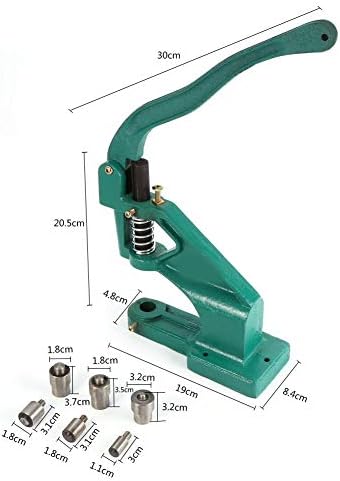 Hole Punch Hand Press Machine Eyelet Punch Rivet Press Snap Button Press Hand Press Rivet Eyelet Hand Press Grommet Machine with 3 Casting Moulds, 6/10/12 mm