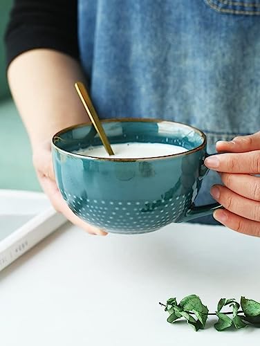 Large Coffee Mug,700ML Ceramics Coffee Cup,Stoneware Mugs,Tea Cups Mugs,Porcelain Coffee Mug,Cappuccino Cups,Large Capacity Mug for Cappuccino, Latte, Hot Cocoa Or Hot Tea - Image 4