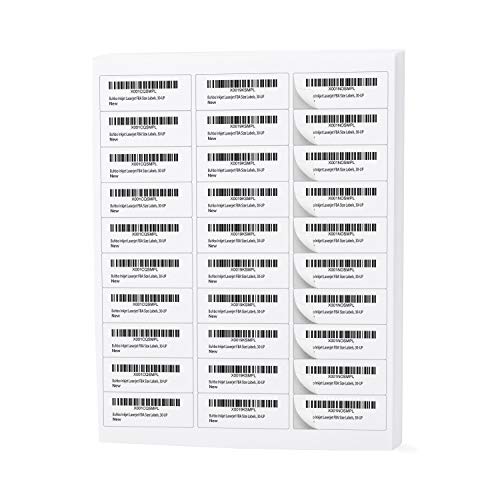 Buhbo 30-UP FBA Product Sticker Labels 1" x 2-5/8" Address Labels for Laser & Ink Jet Printers (100 Sheets, 3,000 Labels)