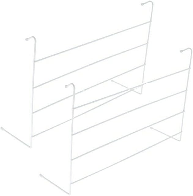 GBS 4 Bar Radiator Airer - Indoor Laundry Clothes Drying Rack - Towel Hanging Rail For Radiator - Lightweight Four Tier Racks - 2 Meters Of Drying Space - Plastic Coating Non-Slip Feet- (2)