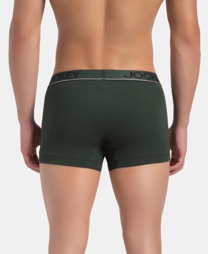 Image of Jockey 8015 Men Super Combed Cotton Solid Trunk (Pack of 2)