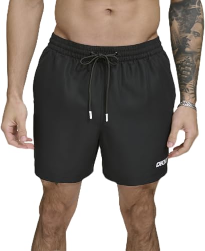 La Mejor Lista de Dkny Men . 45 DKNY - Bañador Ligero de Secado rápido para Hombre, protección UPF 40+, Negro -, M
