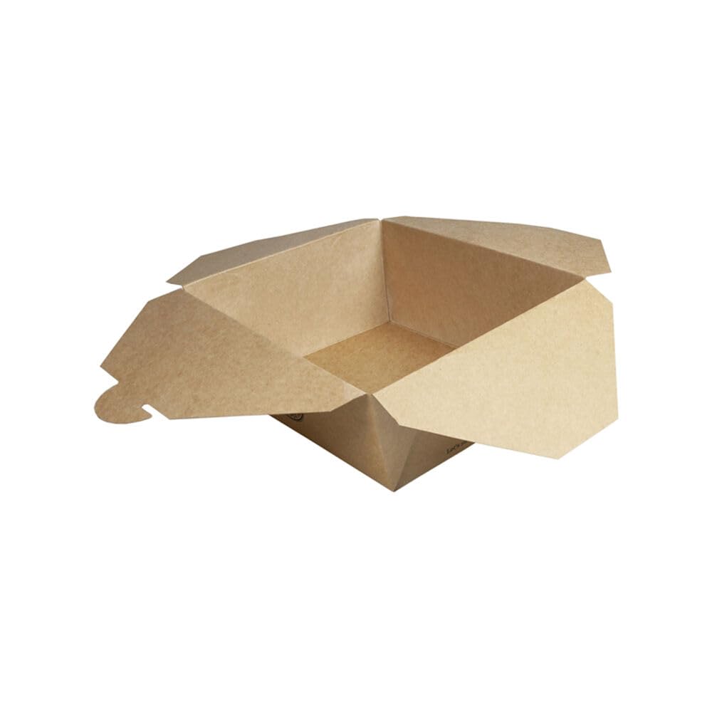 125 Take-Away Boxen Menüboxen ToGo aus Karton 17.2x14x6.4cm