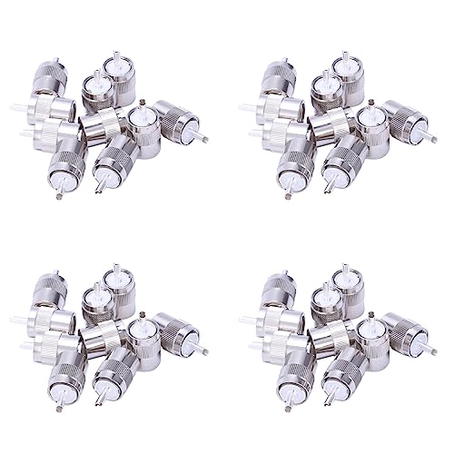 Connecteur UHF mâle PL259 lot de 40 fiches à souder pour câble RG8