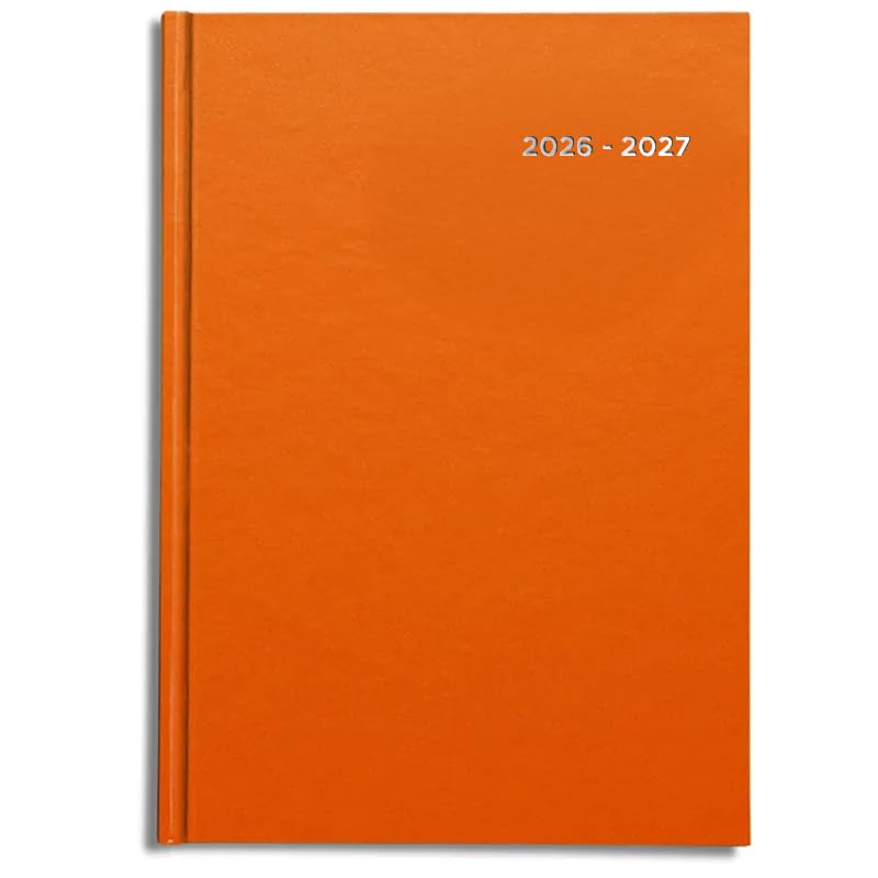 Academic Diary 2026-2027 A4 Week to View by Pirongs | Mid year Diary 2026-2027 | A4 Diary, Hardback/Casebound Quality - Orange