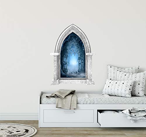 Vinilo decorativo de pared Castillo Fantasía Azul 36 in miniatura 2