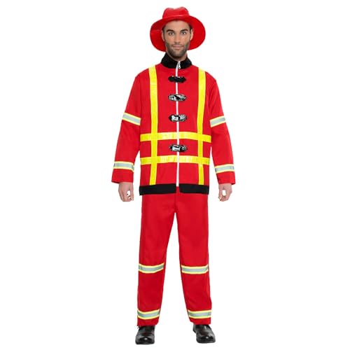 Costume de pompier homme idéal pour animer une fête à thème ou Halloween