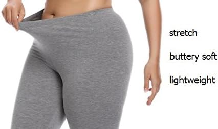 Kotii Women's Plus Size Lace Trim Capri Leggings Stretch Crop Leggings Summer Tights Pants - Image 3