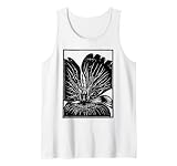 Lámina en linograbado Mariposa Lily Camiseta sin Mangas