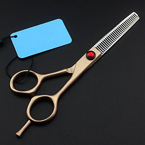 Ciseaux de coupe de cheveux 6'' en acier doré avec lames affûtées