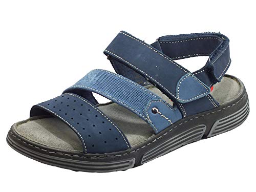 Zen 078219 Avio Zante Blu Sandali Uomo in nabuk
