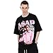 cpfm.xyz Men's Fashion Portrait Print Hip Hop T-Shirt ASAP Vintage Style Short Sleeves for Man or Women Black