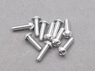 Integy RC Model OBM-AC-028-ASBS 3 x 10mm Machine Type 7075-T6 Button Head Hex Screw (Silver 10 Pcs)