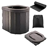 KINSPORY Portable Toilet, Outdoor Camping Toilet Fishing Toilet Campervan Toilet Collapsible Toilet Bucket Portable Loo Camping WC
