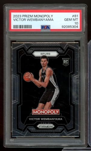Victor Wembanyama Rookie Card 2023-24 Prizm Monopoly #81 PSA 10