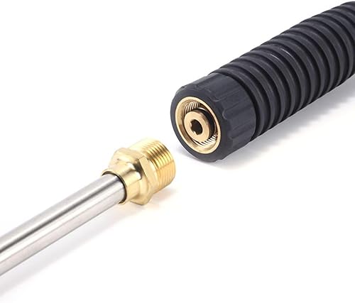 Miniatura 4 de Kit de pistola y manguera de lavado a presión de 26 pies, 4000 PSI, kit de pistola de repuesto de alta potencia, varita de chorro, 5 puntas de