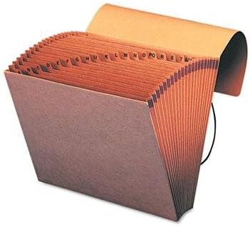 Smead A-Z INDEXED ACCORDION EXPANDING FILES, 21 POCKETS, KRAFT, LETTER, BROWN, 5 EA