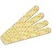 Yellow Honeycomb Pattern Double-Sided Nail File Emery Board Set 4 Pack