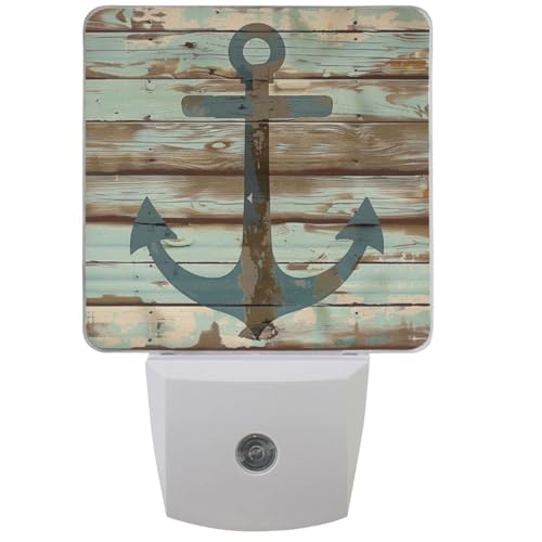 Vintage Anchor Wooden Night