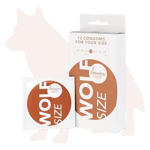 Loovara 12 Kondome in individuellen Größen - Kondomgröße 57 - Size Wolf - Kondome dünn aus Fair Rubber - Für mehr Fun & Feeling beim Sex - Vegane Präservative im 12er Pack
