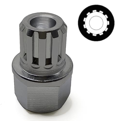 JEUCLEL 56/11PT Wheel Locking Nut Key Compatible with VW Volkswagen Audi VAG, Wheel Lock Nut Socket Adapter, Wheel Anti-Theft Lug Nut Removal Tool, Anti-Theft Screw Remover, JEUS309