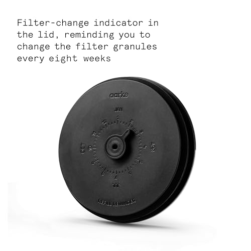 Aarke Purifier Glass Water Pitcher, Refillable Stainless Steel Filter, 8-Weeks Performance, BPA-Free, Dishwasher Safe, Pure & Enriched Refill Granules, 1.66L (7 Cups) Capacity - Image 6