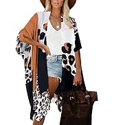 Spicy Sandia Kimonos for Women Floral Beach Cover Up Loose Swimsuit Bathing Suit Coverup Cardigan...