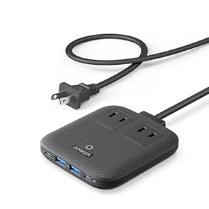 Anker USB端子搭載電源タップ Nano Charging Station （6-in-1, 67W) 4,490円送料無料！【AC差込口×2、USB-C×2、USB-A×2】