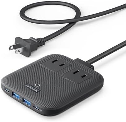 （05:30時点） Anker Nano Charging Station (6-in-1, 67W) (USBタップ 電源タップ AC差込口 2口 USB-C 2ポート USB-A 2ポート 延長コード 1.5m) 【PSE技術基準適合】MacBook PD対応 Windows PC iPad iPhone Galaxy Android スマートフォン ノートPC 各種 その他機器対応 (ブラック)