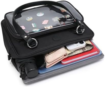 Oxford Ita Bag Crossbody Shoulder Bag Satchel Messenger Backpack Multi-Purpose Pins Display - Image 12