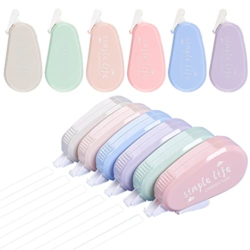 Unvtap 12 Stück Korrekturroller 4m x 5mm Korrekturmaus Süß Mini-Korrekturband, Korrekturroller Mini Correction Tape für Studenten Kinder, im Büro Arbeitendes Personal, Exquisit und Bunt Cover