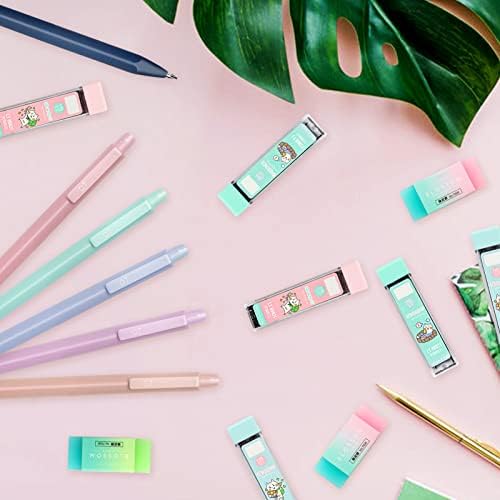 Yeelua 6 Pcs Mechanical Pencil Set, 0.5mm and 0.7mm Colored Propelling Pencil with HB Refills and Rubber Erasers, Cute Mechanical Pencils for Kids Girls Writing