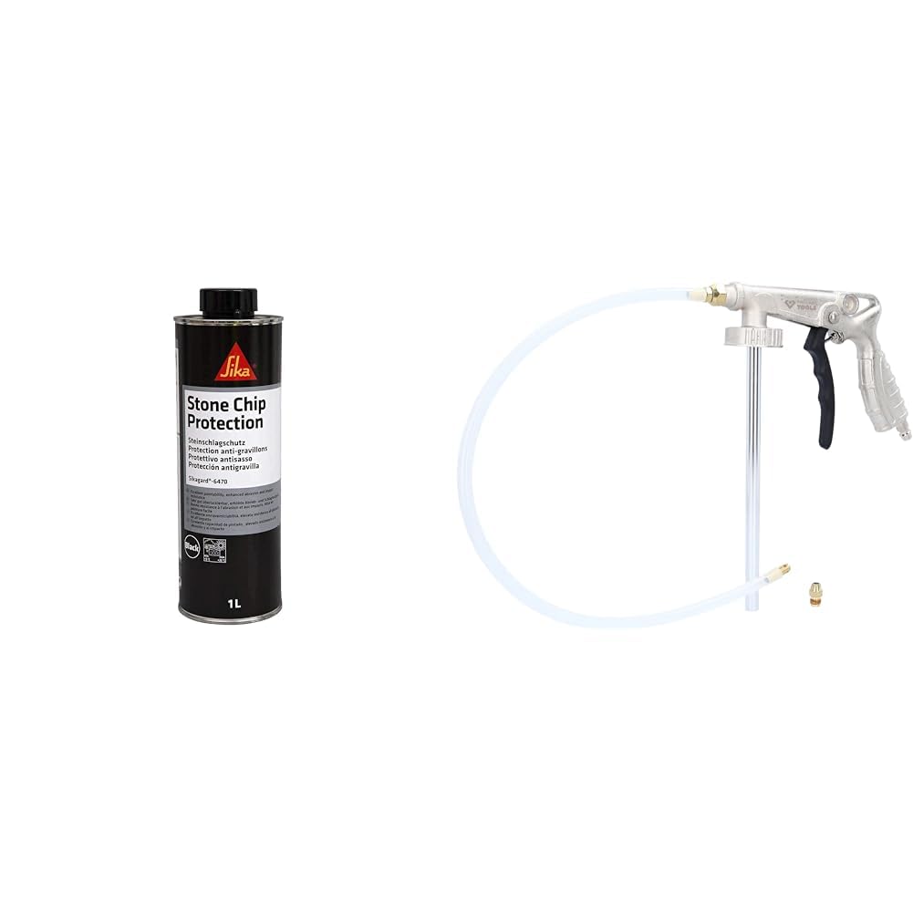 SIKA anti-gravillons noir et pistolet pulvérisateur BRILLIANT TOOLS pour restaurer vos bas de caisse