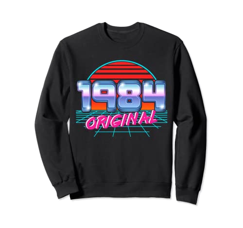 Original 1984 Retro 39 Cumpleaños Vaporwave Style 39 Años Sudadera