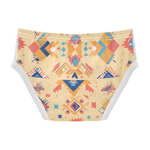 KLL Colorful Aztec Pattern Peach Little Boys Cotton Briefs Cute Children Panties2