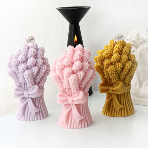 Moule bougie parfumée nœud fleurs savon artisanal résine époxy - 5