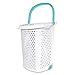 Home Logic 2.0-Bu. Rolling Laundry Hamper Container Bin Storage in White Features Pop-Up Handle, Hole Pattern for Ventilation, Built-in Wheels to Maneuver (1, 2.0-Bu.)