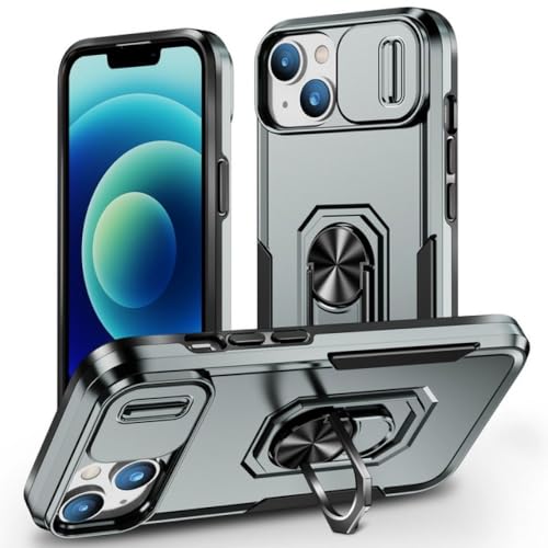 Coque iPhone 14 Pro Max avec support magnétique et protection objectif coulissante