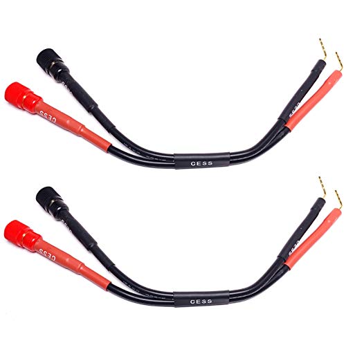 CNCESS Adaptador banana 2mm tornillo a 4mm hembra 6 pulg 2 pzas miniatura 7