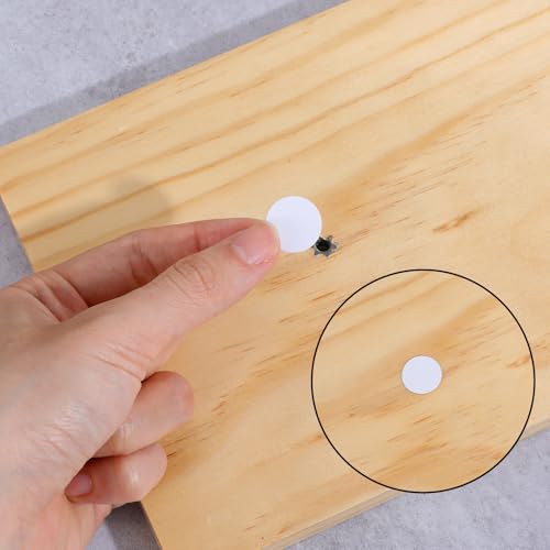 Nogeqi 290 Stück Weiß Abdeckkappen Für Schrauben, 12mm/15mm/21mm Selbstklebend Schraubenabdeckung Weiße, Schraubenabdeckung Weiss Für Bohrlöcher, Möbeln, Schreibtischen, Schränken Und Wänden
