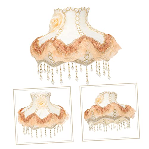 Holibanna European Retro Lampshade Vintage Decor Lamp Shades For Floor Lamps Vintage Table Lamp Scalloped Lamp Shade Cloth Lamp Cover Lamp Shade Accessory Household Lamp Cover Home Lampshade #TOP6