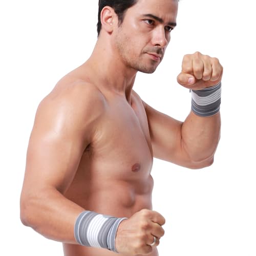 NEOtech Care Handgelenkmanschette - Verstellbarer Kompressionsriemen (Grau, 1 Paar, Größe M) NEOtech Care Handgelenkmanschette - Verstellbarer Kompressionsriemen (Grau, 1 Paar, Größe M)