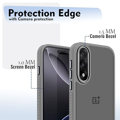 Image of V-TAN Back Cover for Oneplus Nord 5 Compatible Case, Matte Finish Transparent Case, TPU, Camera Protective Shockproof Cover (Grey)