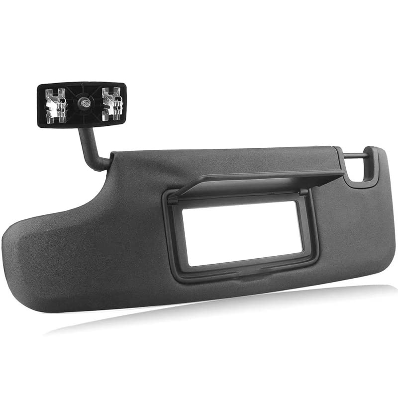 GLEEMAX Left Driver Side Sun Visor Black Compatible with Wrangler JK 2007 2008 2009 2010 2011 2012 2013 2014 2015 2016 2017 2018 Replace 6CJ07DX9AA Black
