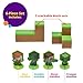 DecoSet® Mobs Beware Minecraft Cake Topper, 6-Piece Stackable Cake Decoration, Interlocking 3D Blocks With Characters, Food Safe Birthday Cake Decoration