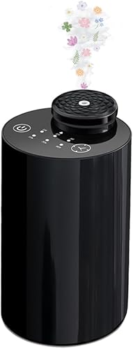 Difusor de aceite esencial sin agua con capacidad de 0.7 fl oz, difusores inalámbricos con 3 niveles de niebla y temporizadores para oficina en casa