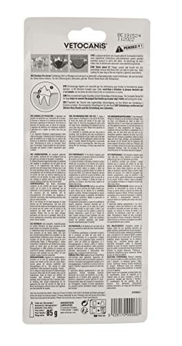 Vetocanis Bio00068 Zahnpflegeset für Hunde, mit Zahnbürste, Zahnpasta und Massagebürste, Geschmack Biscuit, 1 stück (1er Pack)