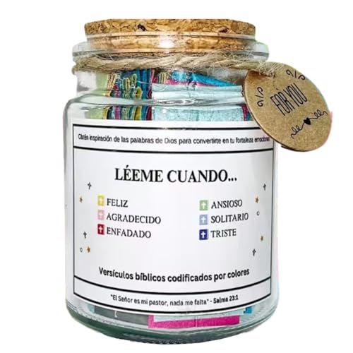 Renopfect Tarro De Versículos Bíblicos Español, 90 Versículos Bíblicos Lengua Española, Frasco De Vidrio Con Versículos Bíblicos, Frasco De Esperanza, Regalo Cristiano, Regalo Bíblico De Pascua Renopfect Tarro De Versículos Bíblicos Español, 90 Versículos Bíblicos Lengua Española, Frasco De Vidrio Con Versículos Bíblicos, Frasco De Esperanza, Regalo Cristiano, Regalo Bíblico De Pascua